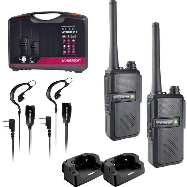 Albrecht Tectalk Worker 3 Walkie Talkie - Fekete
