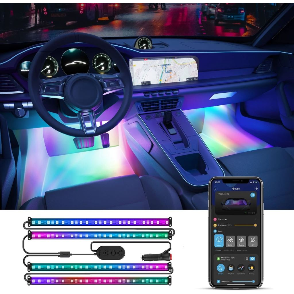 Govee RGBIC Smart Autós LED világítás (H70900A1) (H70900A1)