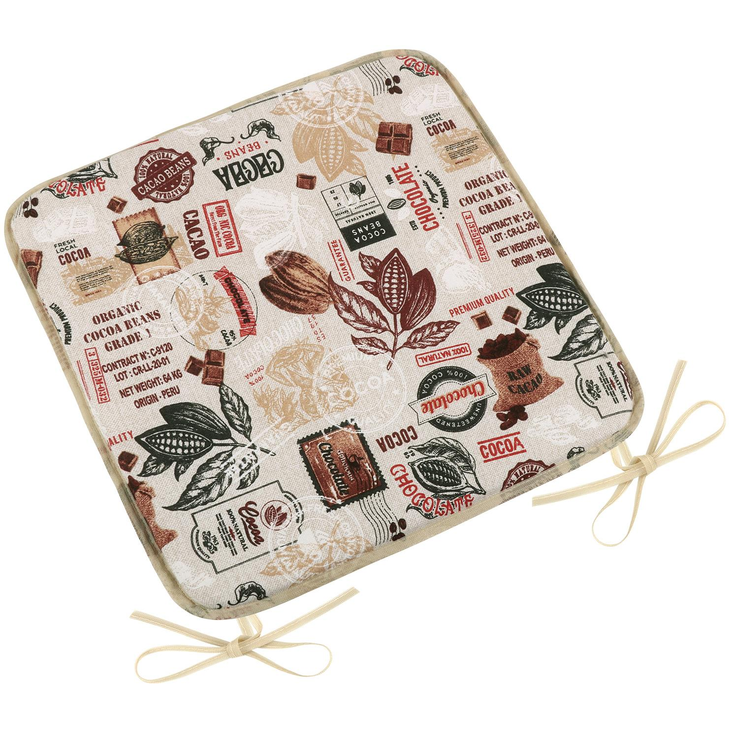 BELLATEX Seat cushion EMA 34/563 smooth 40 × 40 cm Cocoa (12054)