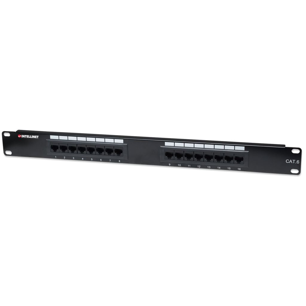 Intellinet UTP patch panel 16 port Cat6 1U 19