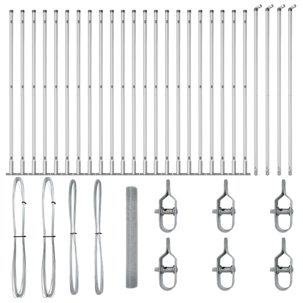 Hegesztett Drótkerítés 13 Flanged Oszlopokkal 1.2x50 m Horganyzott Acél