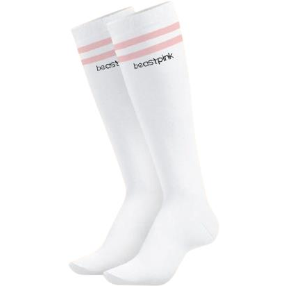 BeastPink Knee High Socks, fehér, S