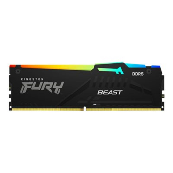 Kingston FURY Beast RGB - DDR5 - module - 16 GB - DIMM 288-pin - 5200 MHz / PC5-41600 - unbuffered