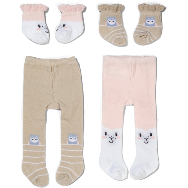 BABY born Tights & Socks Sheep 2ass.43cm Strømpebukser til dukker