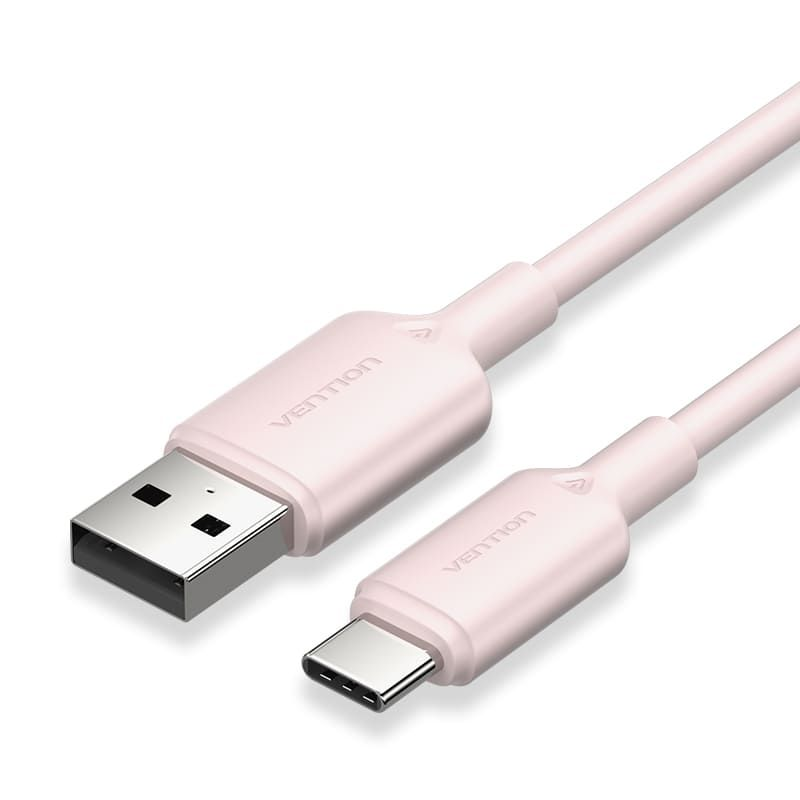 Vention USB 2.0 A - USB-C kábel 3A 2m rózsaszín (CTQPH) (CTQPH)