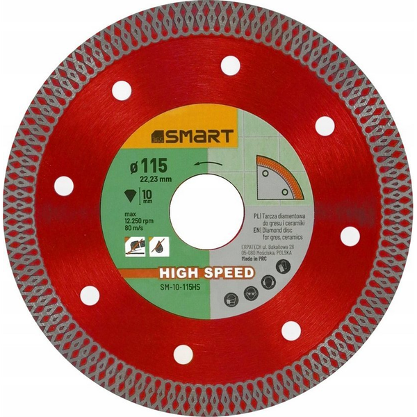 Smart High Speed ​​Diamond Blade 115mm (SM-10-115HS)