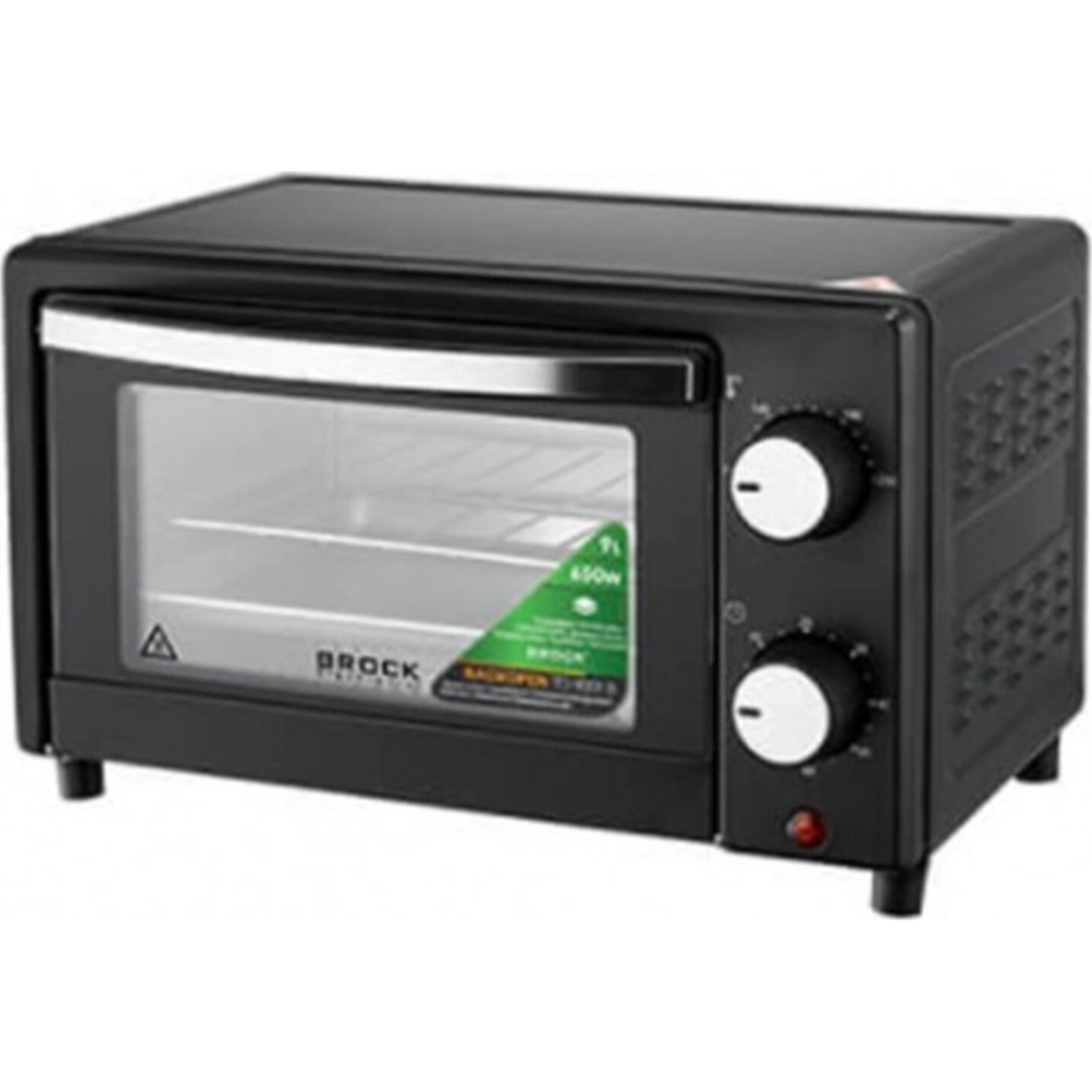 Brock TO 9001 B, 650 W, 9 L, 100-230°C, Fekete, Elektromos Mini sütő ( )