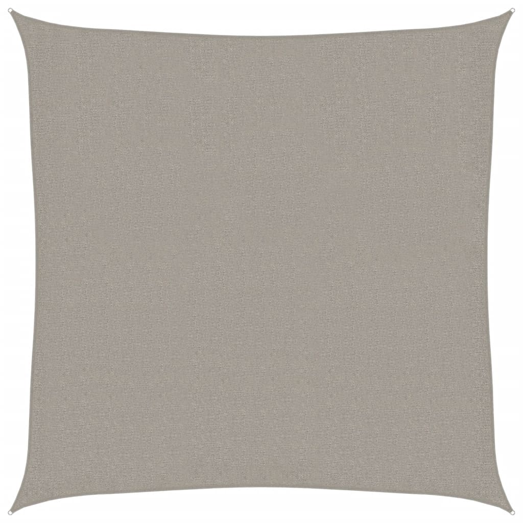 világosszürke HDPE négyszögű napvitorla 160 g/m² 3,6x3,6 m (4001967)