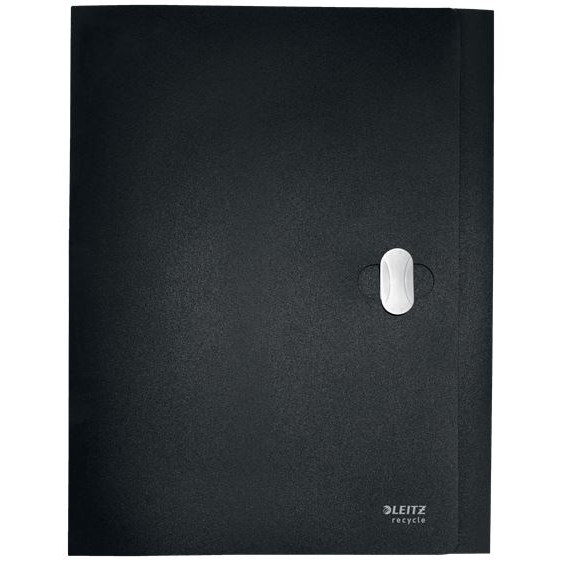 Leitz Recycle karbonsemleges PP jumbo zárható mappa fekete (46230095) (Leitz46230095)