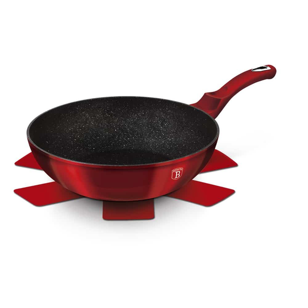 Berlinger Haus BH/1267N Metallic Line Burgundy Edition Wok 28cm