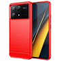Gigapack Xiaomi Poco X6 Pro szálcsiszolt, karbon mintás tok piros (GP-156979)