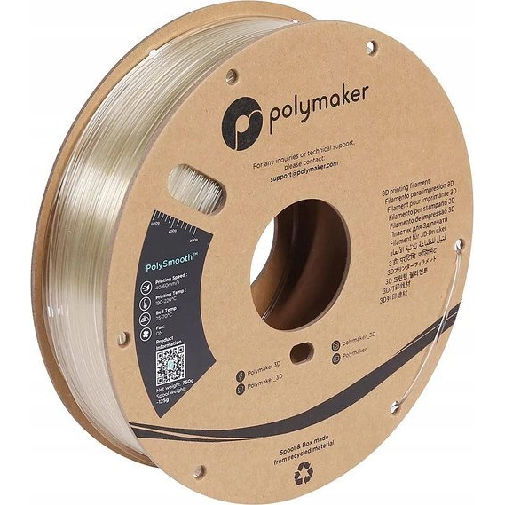 Polymaker PJ01011 PolySmooth 3D nyomtatószál PVB polírozható 1.75 mm 750 g Átlátszó 1 db