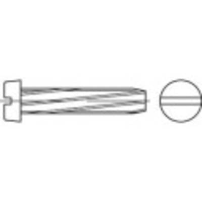 TOOLCRAFT 141730 Menetvágó csavarok M6 20 mm Egyeneshornyú DIN 7513 Acél Galvanikusan cinkezett 500 db (141730)