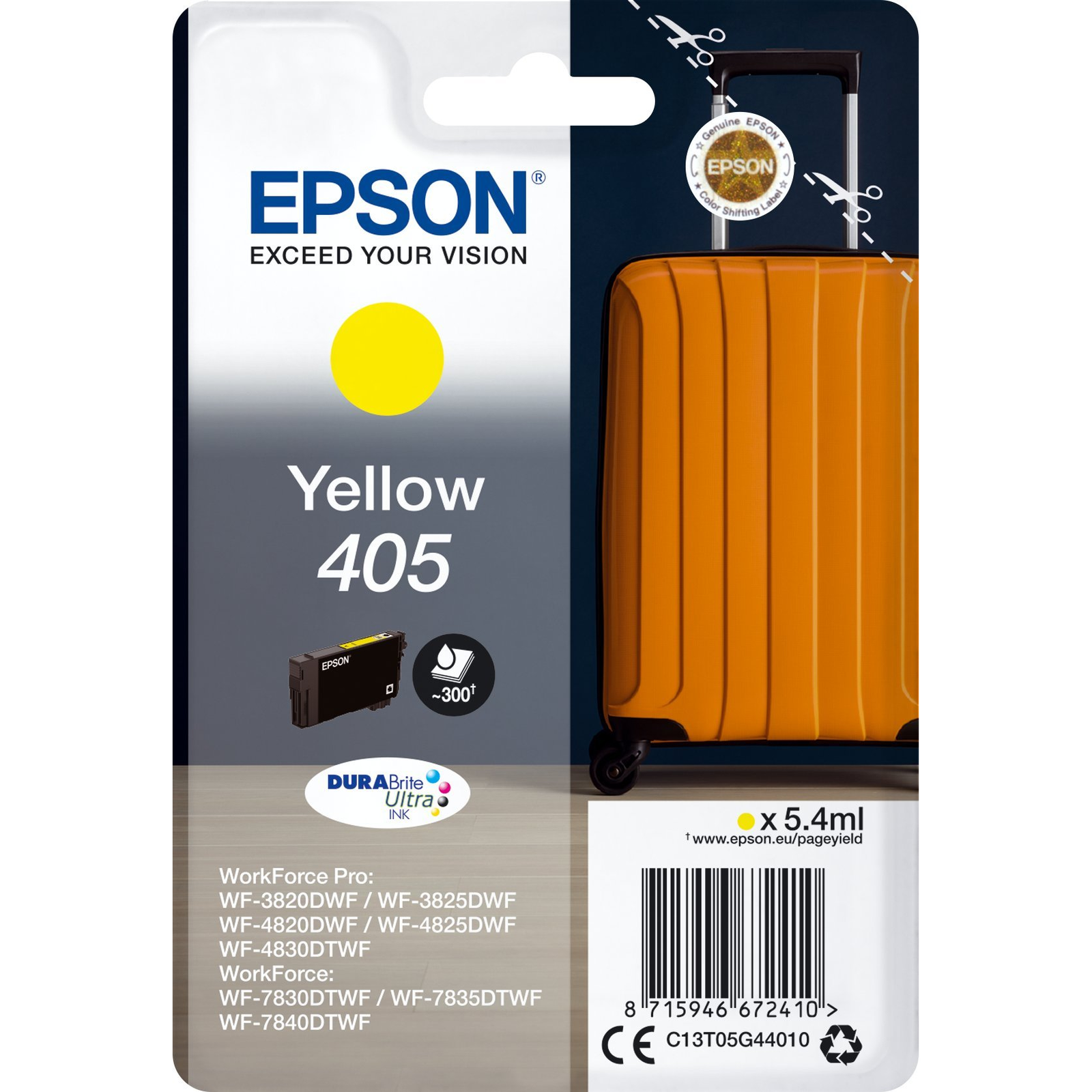 Epson 405 tintapatron 1 db Eredeti Standard teljesítmény Sárga (C13T05G44020)