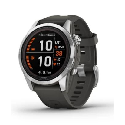 Garmin fenix 7S Pro  Solar Edition okosóra grafitszínű szíjjal (010-02776-01) (010-02776-01)
