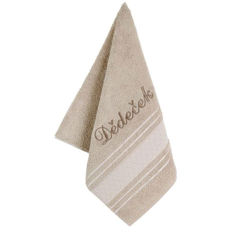 BELLATEX s. r. o. Terry towel 50 × 100 mosaic 123/016 with embroidery Grandfather (9598)