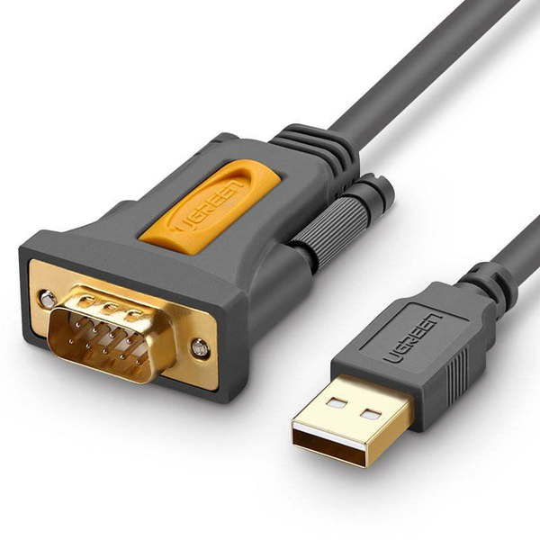 UGREEN CR104 USB-RS-232 kábel, 1,5 m fekete (20211)