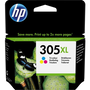 HP 305XL High Yield Tri-color Original Ink Cartridge inkoustová náplň 1 kusů Vysoká (XL) výtěžnost Azurová, Purpurová, Žlutá