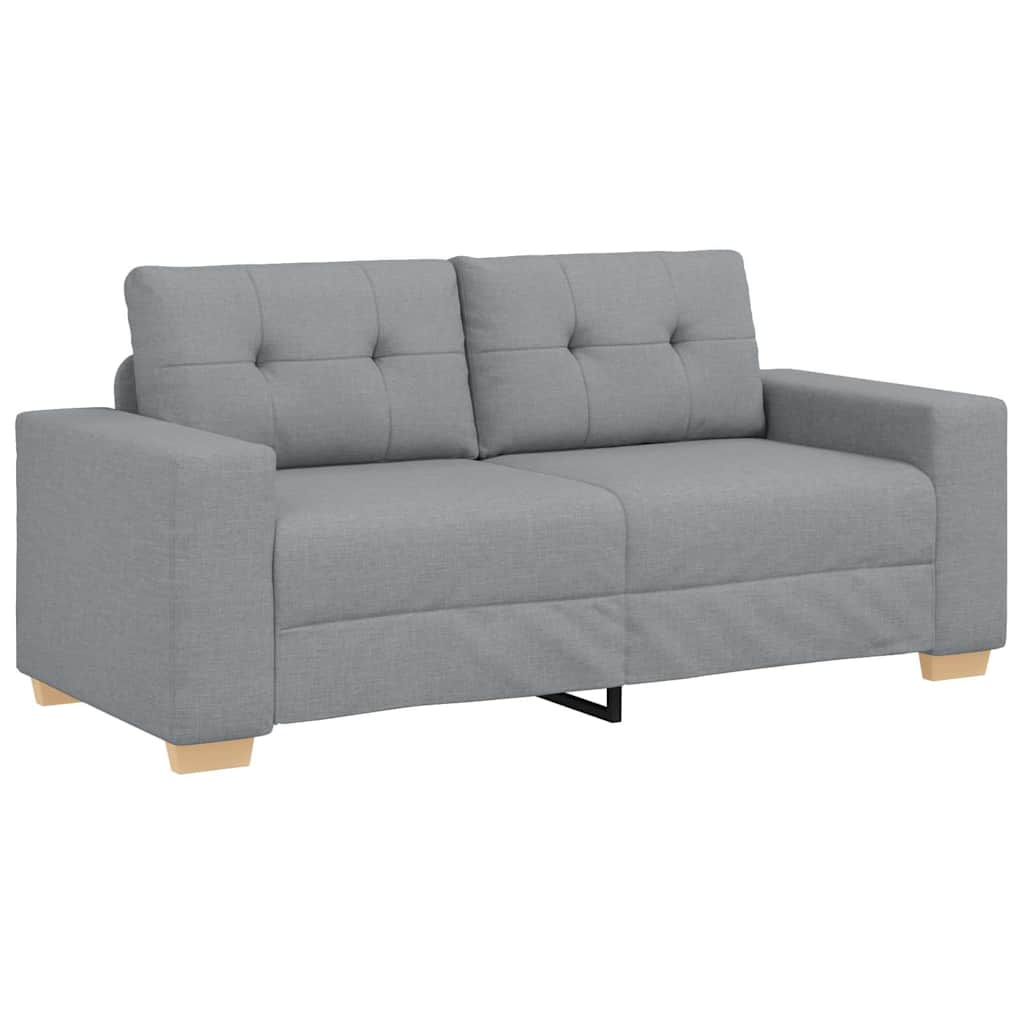 világosszürke szövet loveseat kanapé 140 cm (4105078)