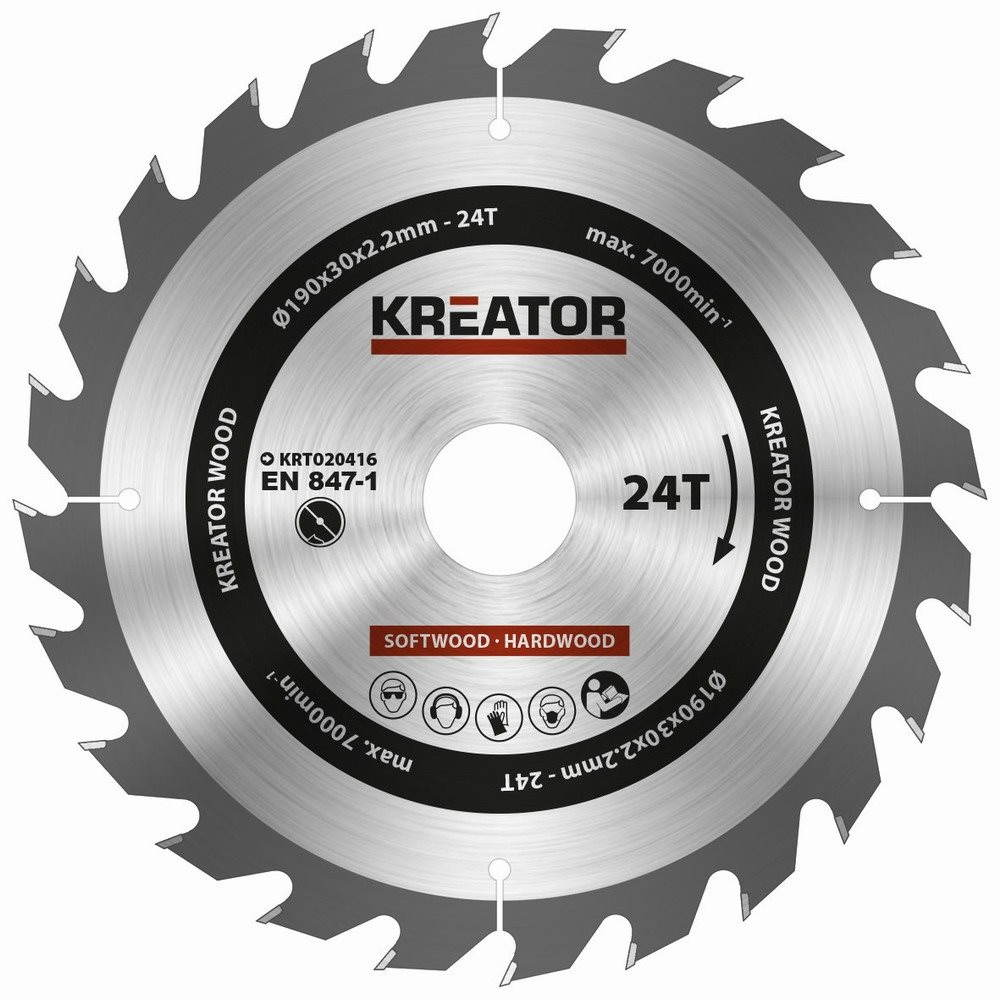 Kreator KRT020416 Körfűrészlap, 190 mm (KRT020416)