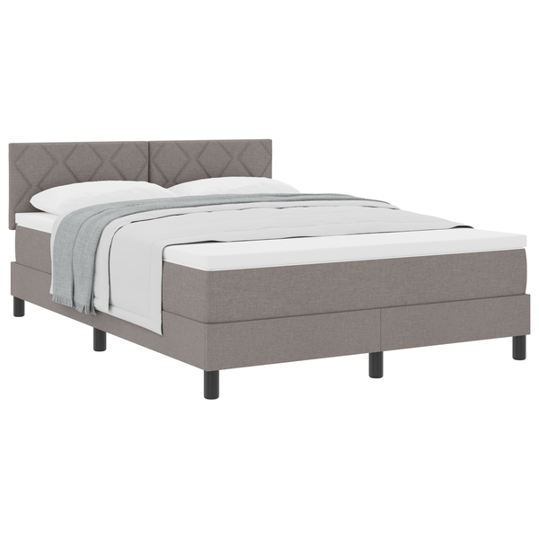 Boxspring Ágy Matrac Fappal 140x200 cm Taupe