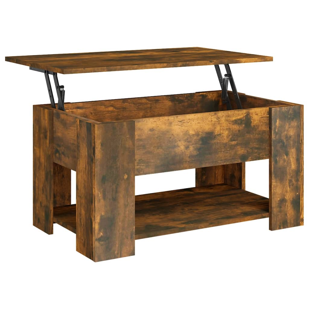 füstös tölgy színű szerelt fa dohányzóasztal 79 x 49 x 41 cm (819275)