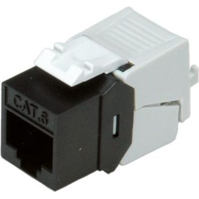 ROLINE Keystone konektor RJ45 kat. 6, černý, nestíněný, 180°