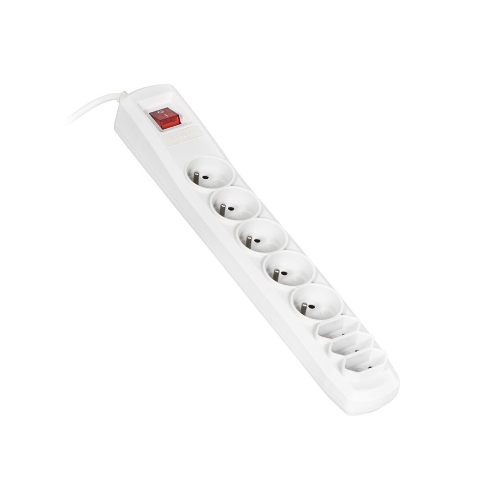 ActiveJet 230V Túlfeszültség védő elosztó 8 aljzatos 3m - Szürke (APN-8G/3M-GR)