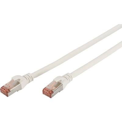 DIGITUS Patchkabel Cat6  S/FTP 2xRJ45  1.0m weiß Hebelschutz