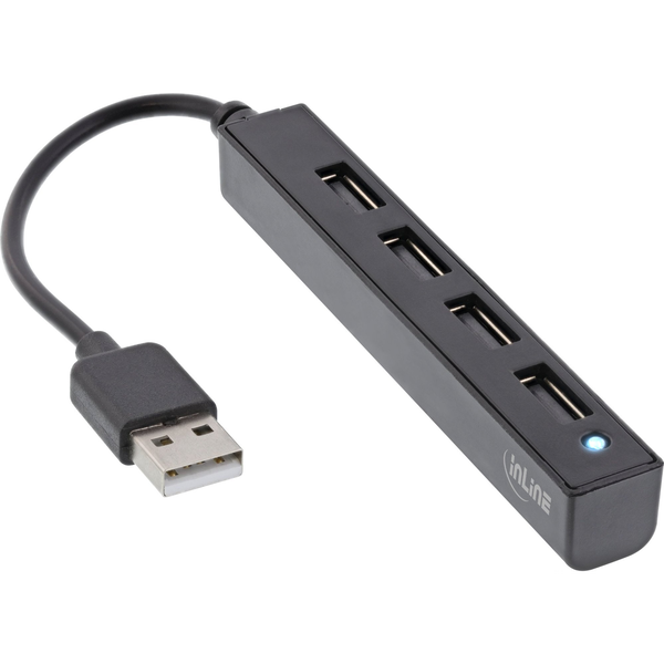 InLine 33293K hub-uri de interfață USB 2.0 Type-A 480 Mbit/s Negru