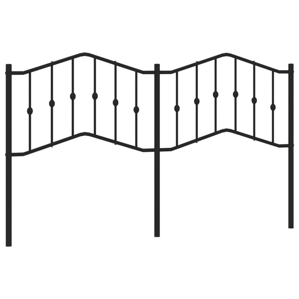 fekete fém fejtámla 160 cm (373824)