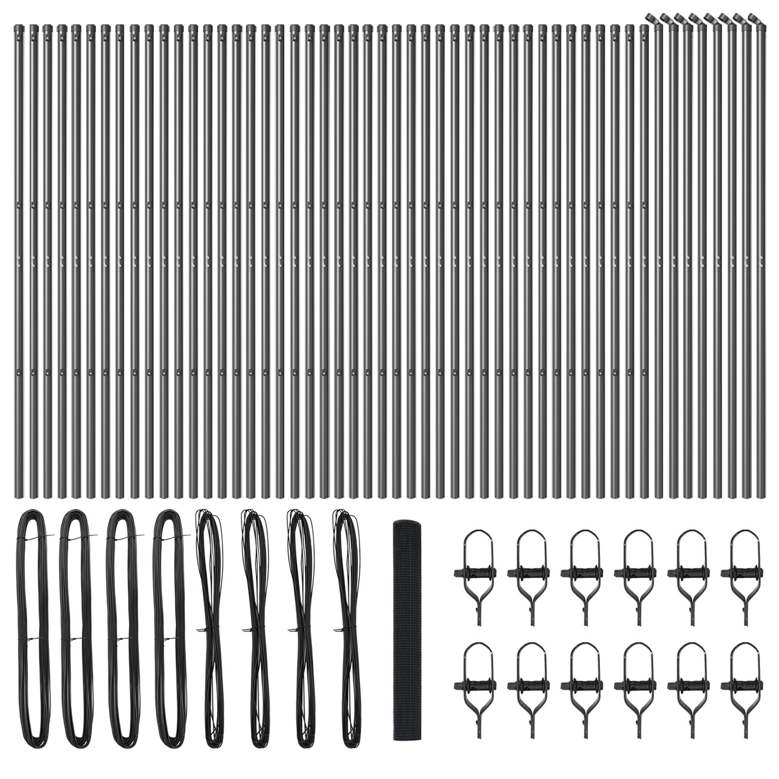hegesztett huzal kerítés 13 oszloppal Szürke 1x100 m Acél (3351908)