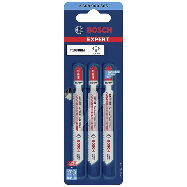 Bosch 2 608 900 565 lombfűrész, kanyarítófűrész és szablyafűrész lap Lombfűrész penge Keményfém 3 db