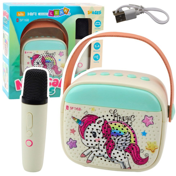 Baba Karaoke Szett Egyszarvú Bluetooth Mikrofonnal