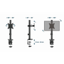 Gembird 1 karos asztalra erősíthető monitor tartó 17”-32” fekete (MA-D1-02) (MA-D1-02)