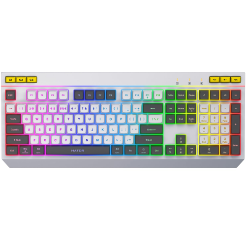 Hator HTK405US Icefall Vezetékes Gaming Billentyűzet US - Fehér (HTK405US)