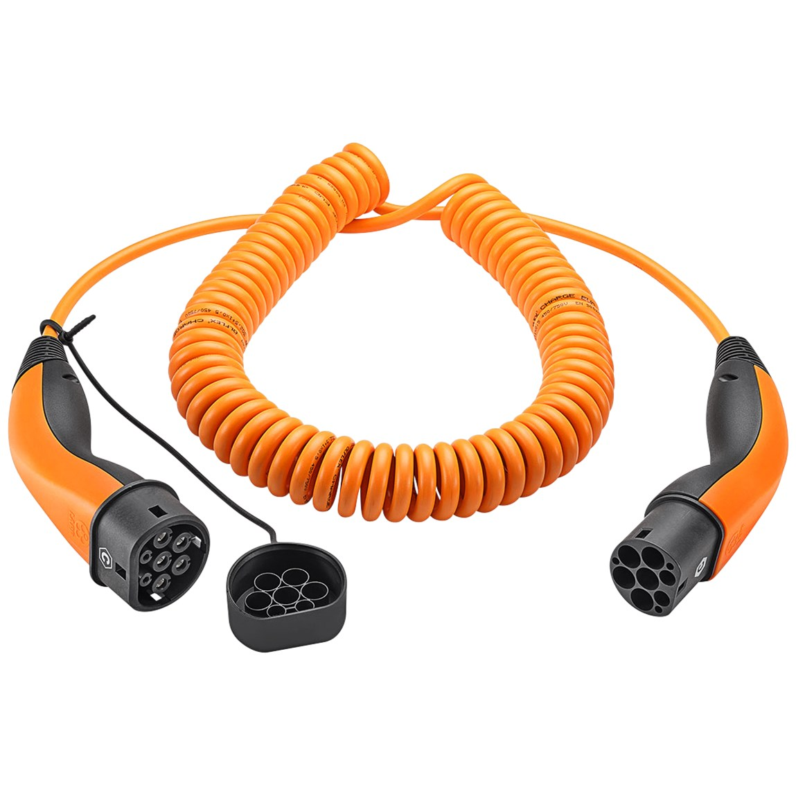 Lapp Mobility Spiral Charging Type 2 Elektromos autó töltőkábel 5m (11 kW - 20A) - Narancssárga (61799)