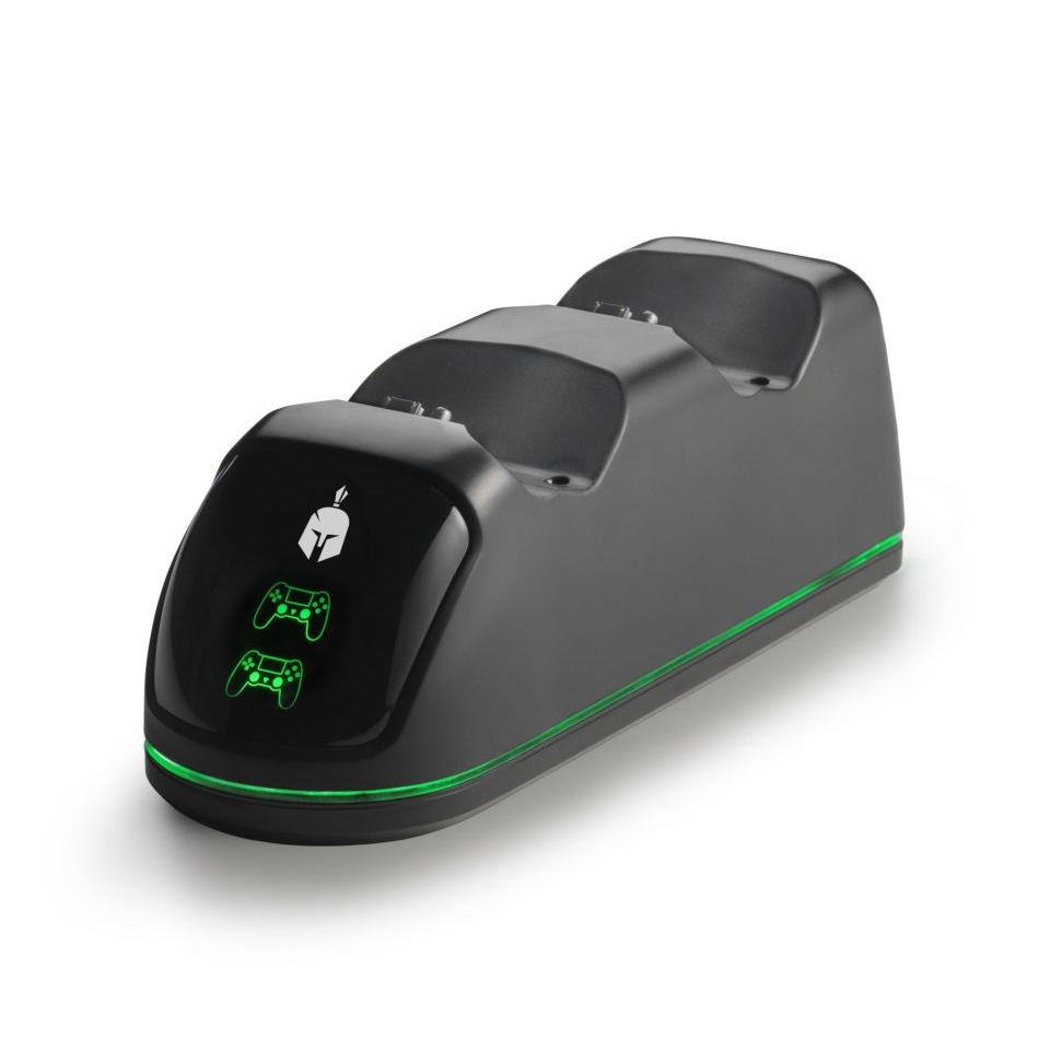 Spartan Gear PS4 Controller Kettős dokkolóállomás V2 - Fekete (050389)