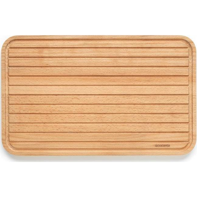 BRABANTIA Profile Slice & Dice bükkfa vágódeszka kenyér szeleteléshez. bemélyedésekkel. védő olajbevonattal. 400x250mm - 260728 (260728)