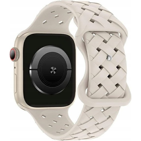 Beline Óraszíj Apple Watch Szilikon Szőtt 42/44/45/49mm Bézs /Starlight Box