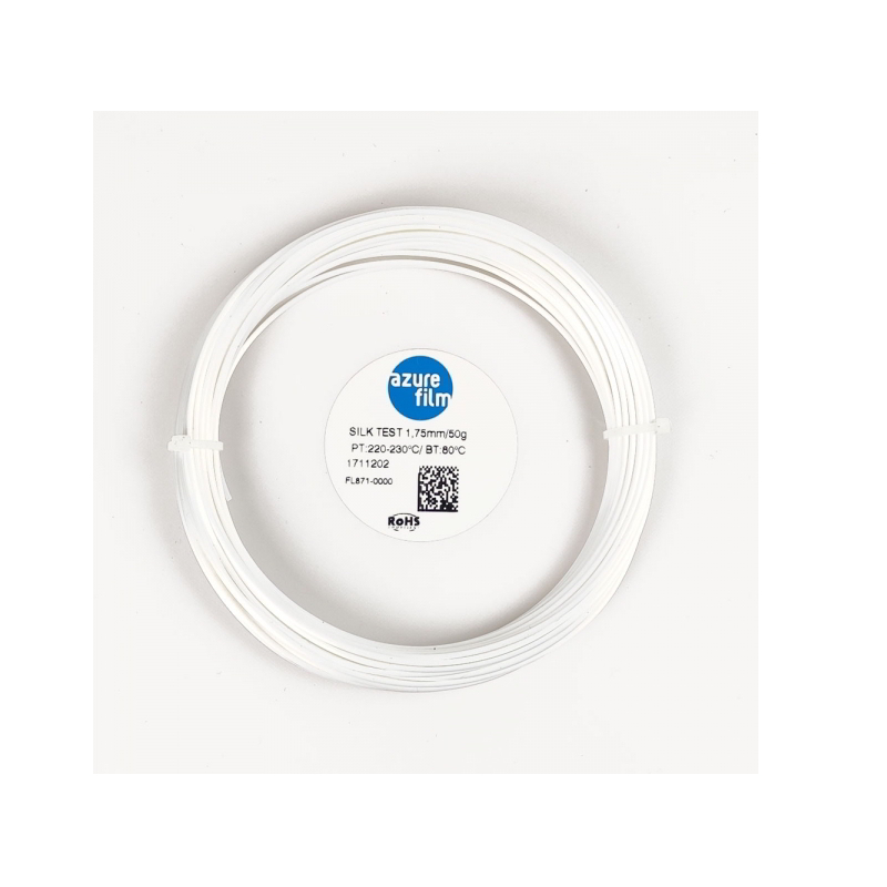 AzureFilm Filament PLA Silk 1.75 mm 50 g - Fehér (FL871-9010)