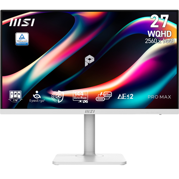 MSI PRO MAX 271QPHW E14 computerskærm 68,6 cm (27") 2560 x 1440 pixel Wide Quad HD LCD Hvid