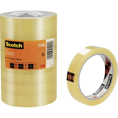 Átlátszó ragasztószalag, Scotch® 508 (H x Sz) 66 m x 19 mm, átlátszó FT-5100-9733-8 3M, tartalom: 8 tekercs