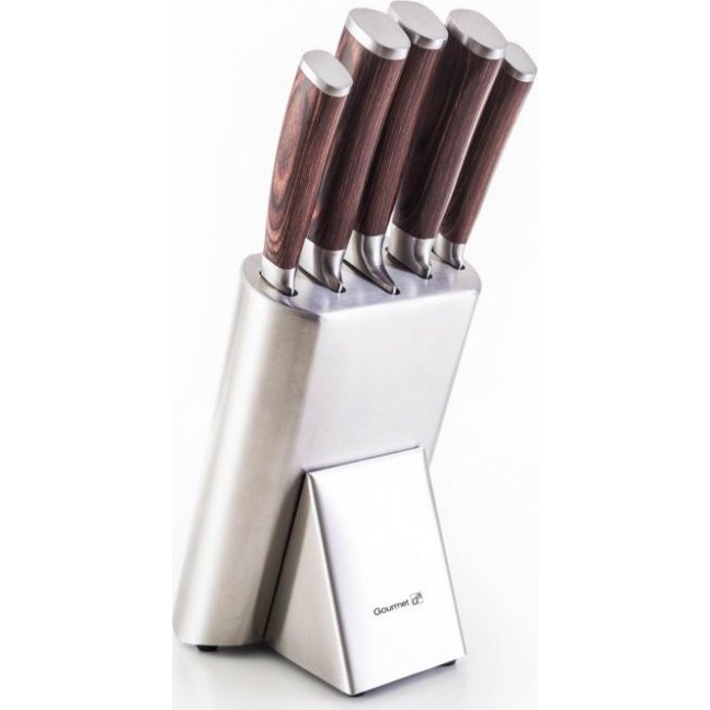 G21 Gourmet Steely 5 db-os kés szett + rozsdamentes acél tartóval (NB-P2125) (60022164)
