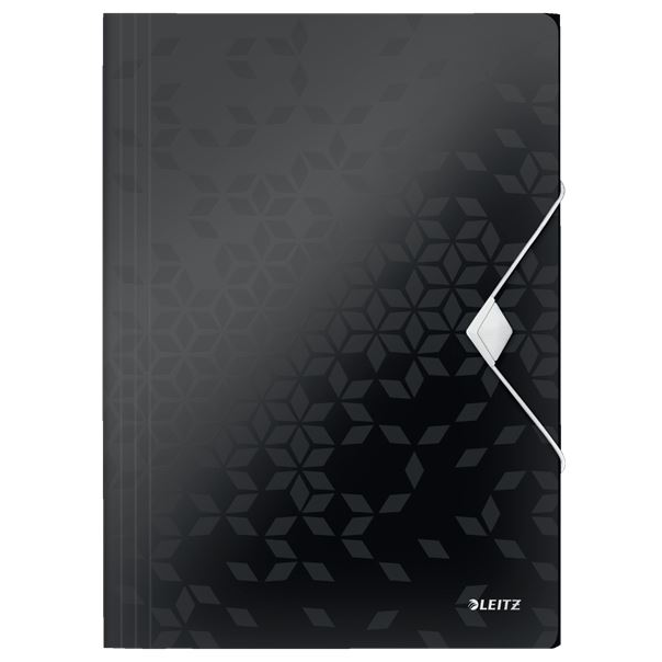 Leitz WOW gumis mappa fekete (45990095) (leitz45990095)