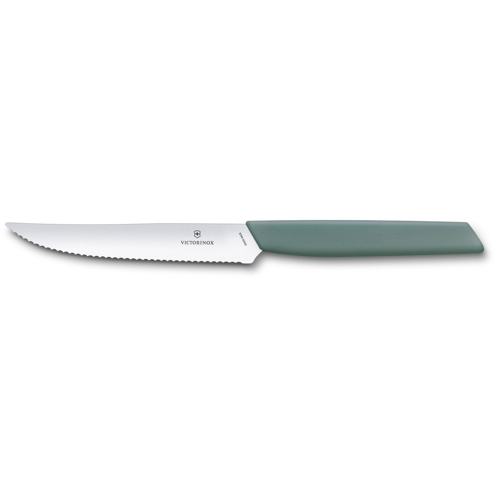 Victorinox Swiss Modern Steak kés - 12 cm, zsályazöld (6.9006.12W43)