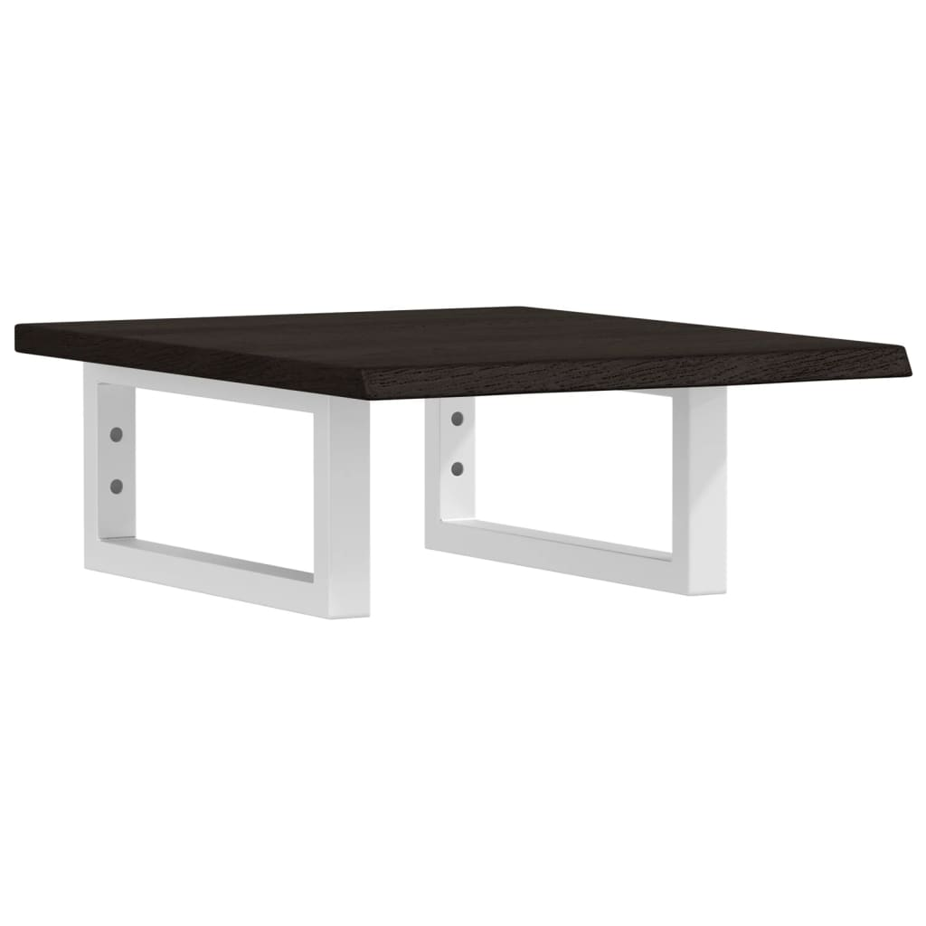 acél és tömör tölgyfa falra szerelhető mosdópolc (3302572)