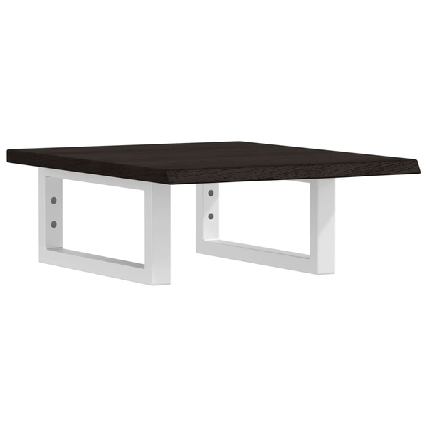 acél és tömör tölgyfa falra szerelhető mosdópolc