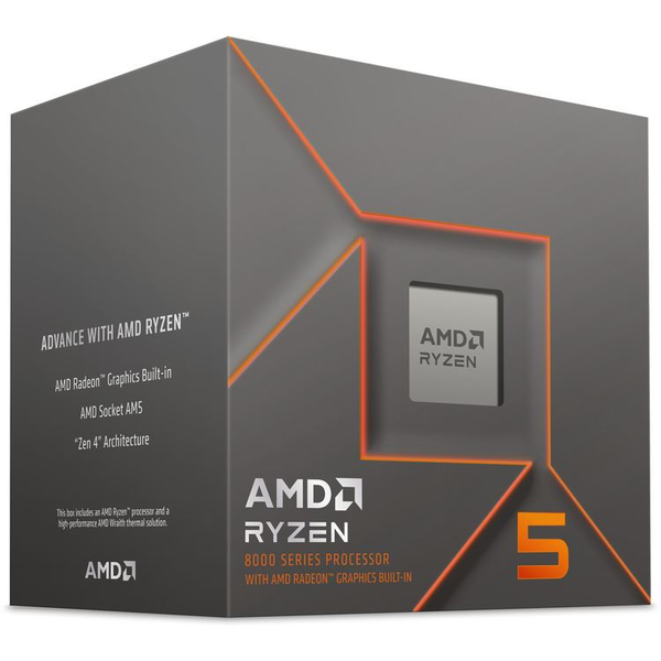 Процесор AMD Ryzen™ 5 8500G, 22MB, Up to 5.0GHz Max Boost, Socket AM5, Radeon™ Graphics 740M, Wraith Stealth cooler