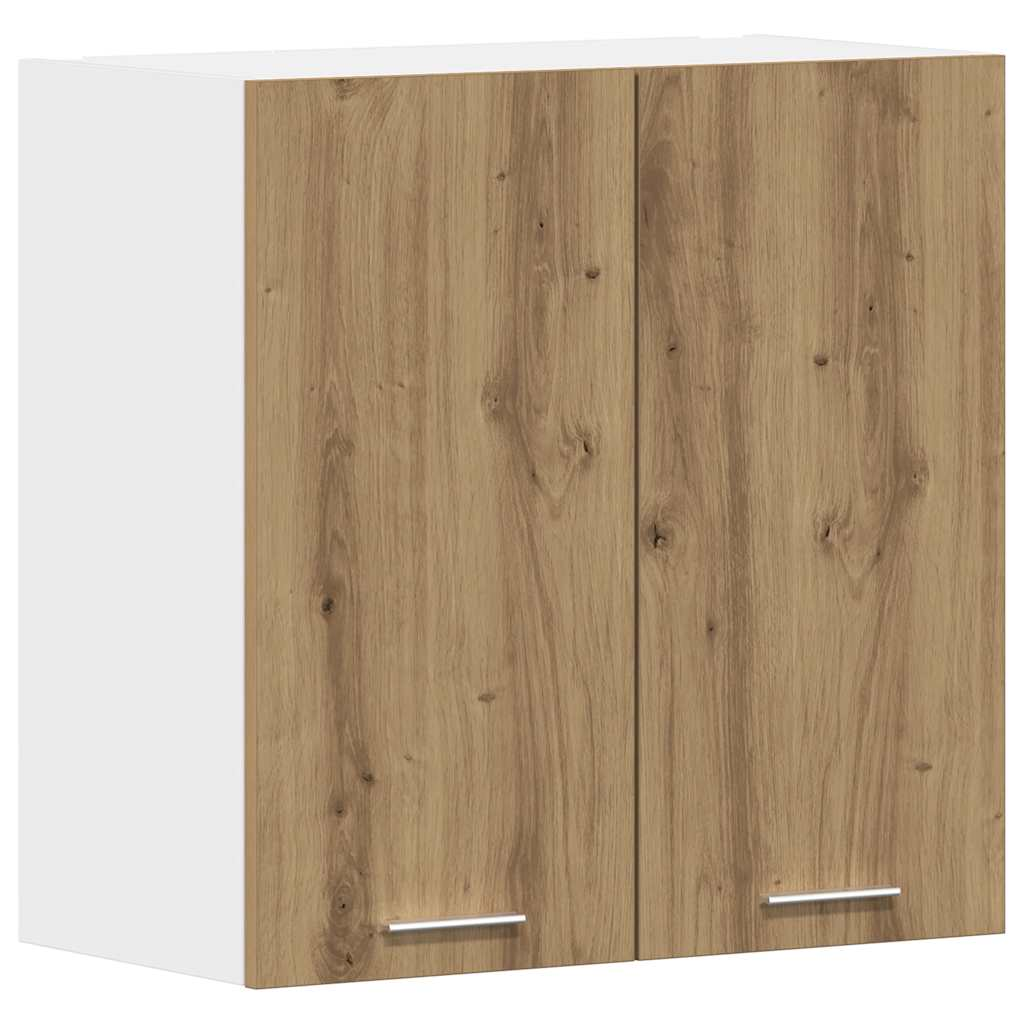 kézműves tölgy szerelt fa konyhai fali szekrény 60x31x60 cm (861148)